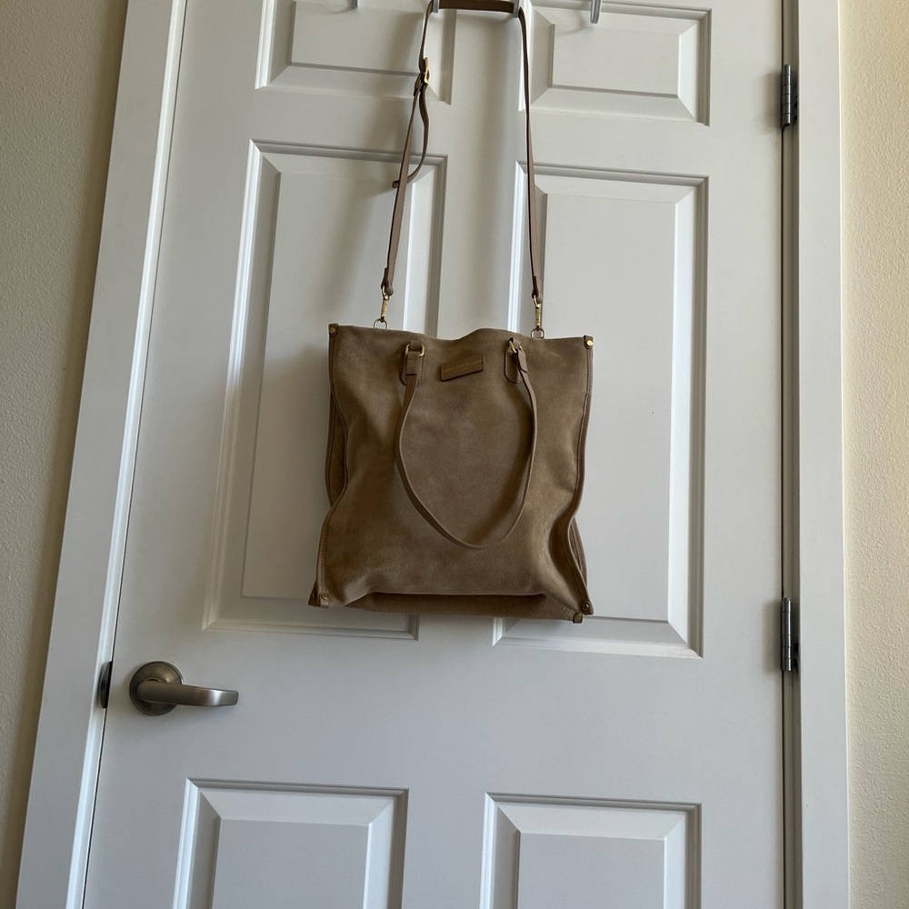 Slouchy Tan Suede Tote Bag made in Italy